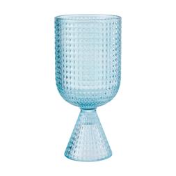 Kitchen 60s Summer Blue Studded Goblet Glass €12.99