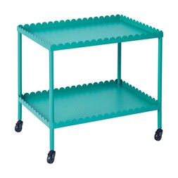 Kitchen 60s Summer green Trolley with Scalloped Edges €69.99