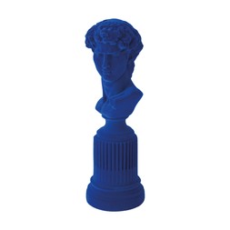 neoclassical blueflockedbustonpedestal €19.99