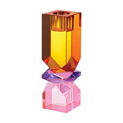 TK Maxx Colourful Orange Pink & Red Tall Block Candle Holder €8.99