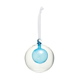 TK Maxx Colourful Set Of 4 Blue Glass Ball In Clear Glass Bauble €9.99