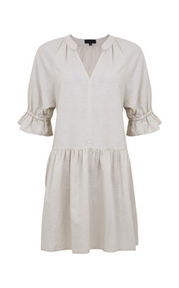 TK Maxx - cream linen v-neck dress &euro;44.99