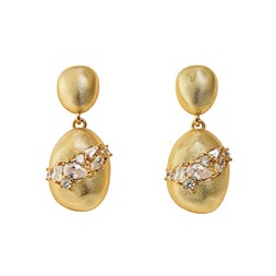 TK Maxx Fashion Gold Embelished Drop Earrings €13.99