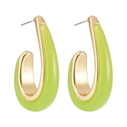TK Maxx Fashion Green Gold C Hoop Earrings €11.99