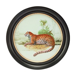 TK Maxx Jungle Leopard Print Round Black Frame (RRP €46.99 ) €24.99