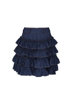 TK Maxx-Women-Gold Label-ruffles denim skirt 189.99 (RRP &pound;415.00)