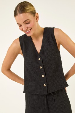 Dusk Crinkle Textured Waist Coat