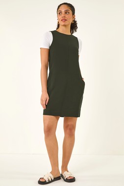 Roman Seam Detail Pocket Shift Dress