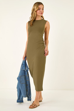 Dusk Gathered Waist Midi Dress