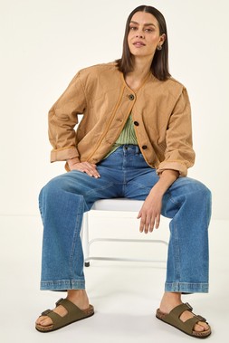 Roman Stone Cotton Twill Quilted Jacket