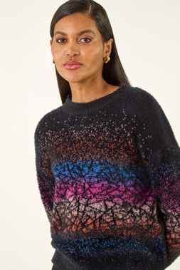 Roman Black Gradient Knit Jumper