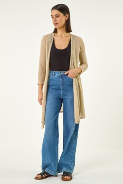Roman Waterfall Longline Knit Cardigan
