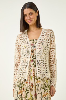 Roman Crochet Edge To Edge Cardigan