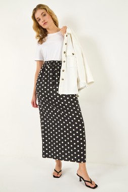 Dusk Black Polka Dot Tie Maxi Dress