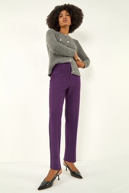 Roman Plum Straight Leg Angela Stretch Trouser