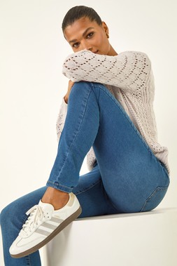 Roman Denim Elastic Waist 31