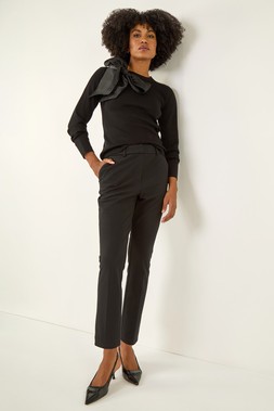 Roman Black Tapered Leg Smart Trouser