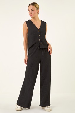 Dusk Crinkle Wide Leg Stretch Trouser