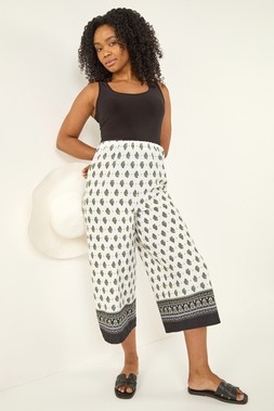 Roman Petite Textured Cropped Trouser