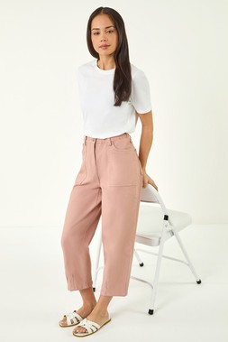 Roman Petite light pink Pocket Front Cropped Jeans