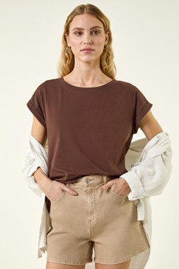 Roman Stretch Cotton Jersey T-Shirt