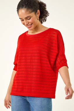 Roman Textured Snit Top