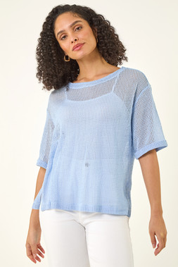 Roman Oversized Textured Stretch Top