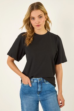 Dusk Puff Sleeve Stretch T-Shirt