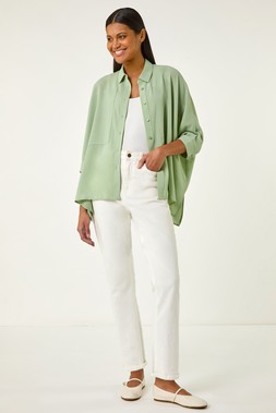 Roman Pale Green Relaxed Smart Stretch Shirt