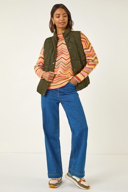Roman Khaki Diamond Padded Gilet