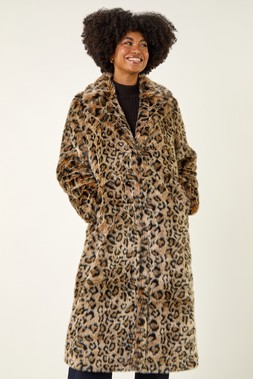 Roman Premium Animal Faux Fur Coat