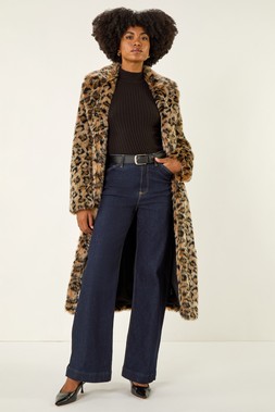 Roman Premium Animal Faux Fur Coat