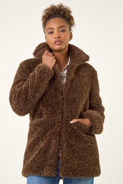Roman Curly Soft Borg Coat