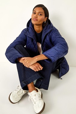 Roman Quilted Hooded Coat
