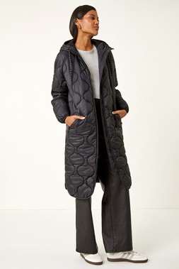 Roman Fleece Quilted Hooded Coat