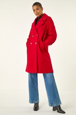 Roman Red Premium Buttoned Coat