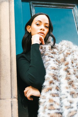 Roman Dusk Animal Faux Fur Coat