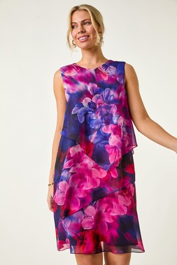 Roman Petite Floral Tiered Dress