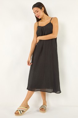 Roman Textured Pleat Midi Dress