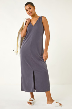 Roman Soft Pique Stretch Midi Dress