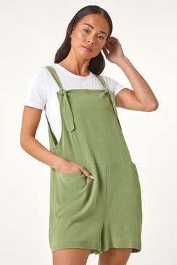Roman Petite Sage Strap Woven Playsuit