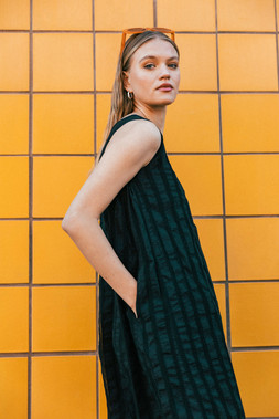 Roman Black Textured Short A-Line Dress