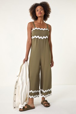 Roman Ric Rac Strappy Jumpsuit