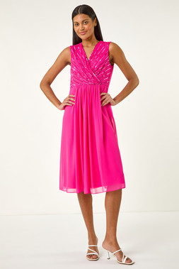 Roman Bead Embellished Dress