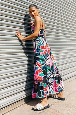 Roman Floral Ric Rac Maxi Dress