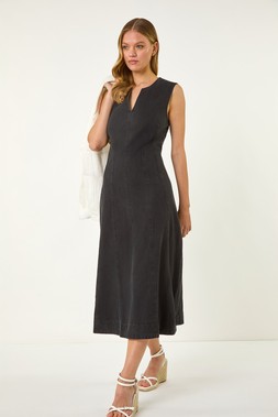 Roman Panel Detail Midi Dress