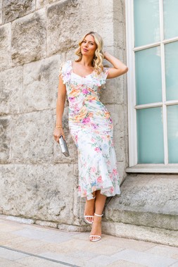 Roman Petite Floral Tiered Dress