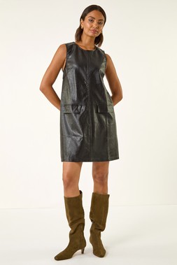 Black A-Line Pocket Detail Dress