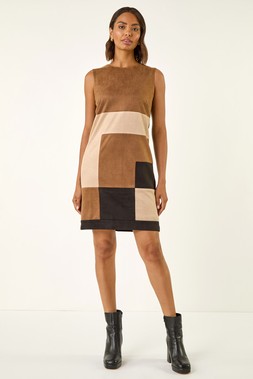 Roman Geo Panelled Stretch Dress