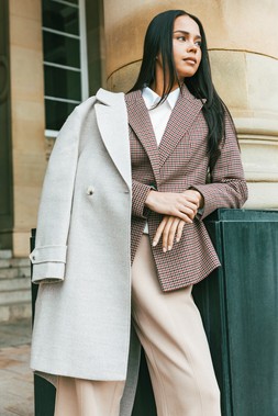 Multi Petite Houndstooth Blazer
